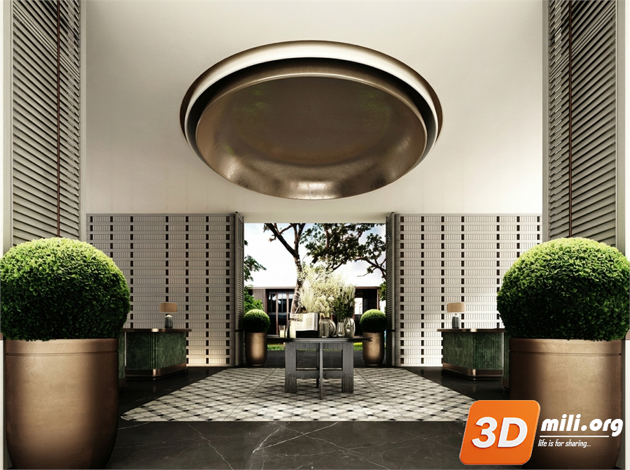 Lobby Decoration Skp Files 